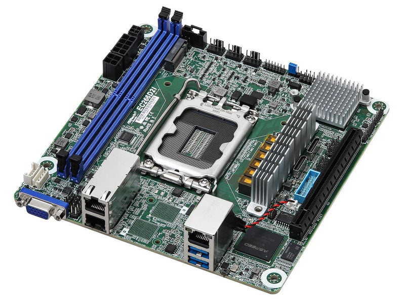 ASRock Rack Server Motherboard EC266D2I Mini-ITX 2x 1GLan Single Socket V1 (LGA