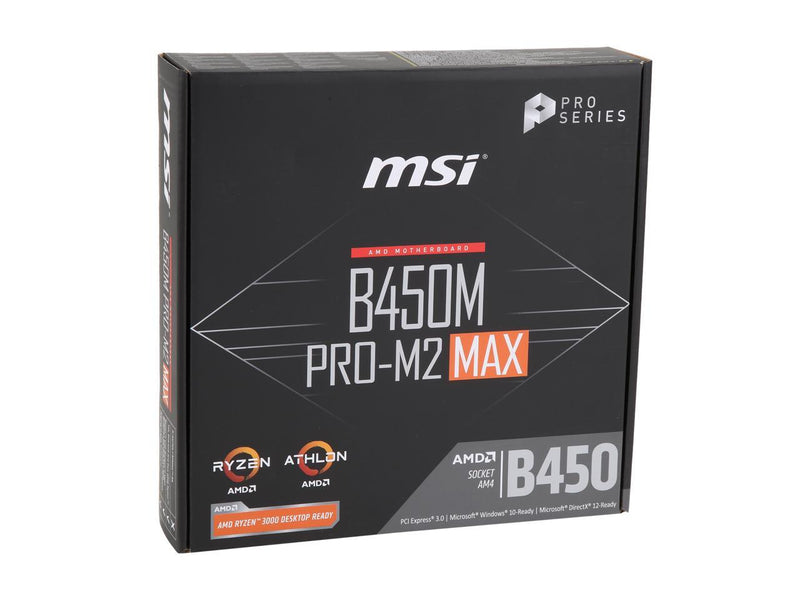 MSI ProSeries AMD Ryzen 1st and 2ND Gen AM4 M.2 USB 3 DDR4 D-Sub DVI HDMI