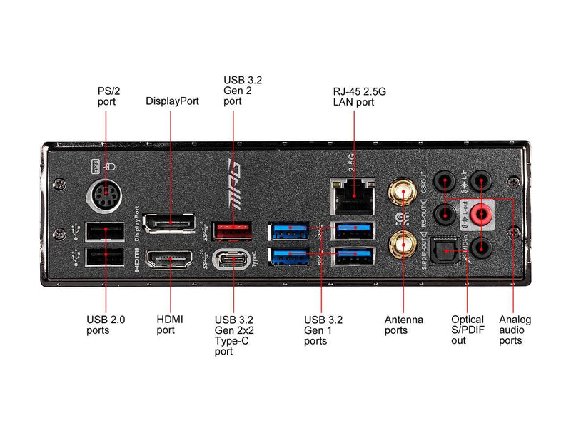MSI MPG Z490 GAMING EDGE WIFI ATX Gaming Motherboard (10th Gen Intel Core