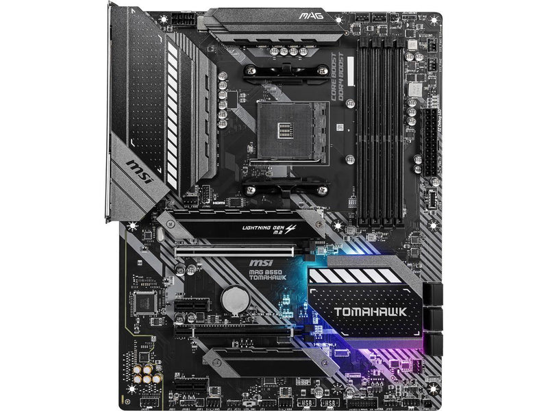 MSI MAG B550 TOMAHAWK Gaming Motherboard (AMD AM4, DDR4, PCIe 4.0, SATA