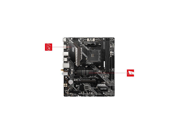 MSI MAG A520M Vector WiFi Gaming Motherboard (AMD AM4, DDR4, PCIe 3.0