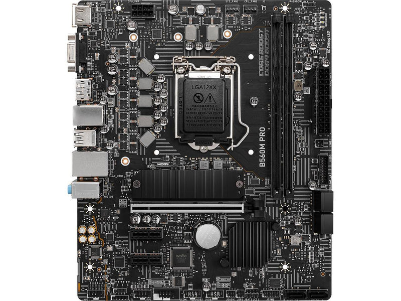 MSI PRO B560M PRO LGA 1200 Intel B560 SATA 6Gb/s Micro ATX Intel Motherboard
