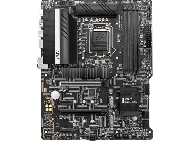 MSI Z590-A PRO LGA 1200 Intel Z590 SATA 6Gb/s ATX DDR4 PCIe 4.0 2.5G LAN Intel