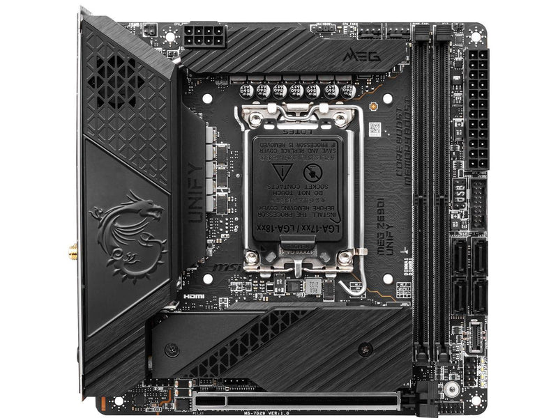 MSI MEG Z690I Unify Gaming Motherboard (Mini ITX, 12th Gen Intel Core