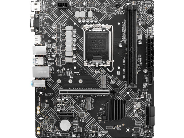 MSI PRO H610M-G DDR4 DDR4 Motherboard (mATX, 12th Gen Intel Core, LGA