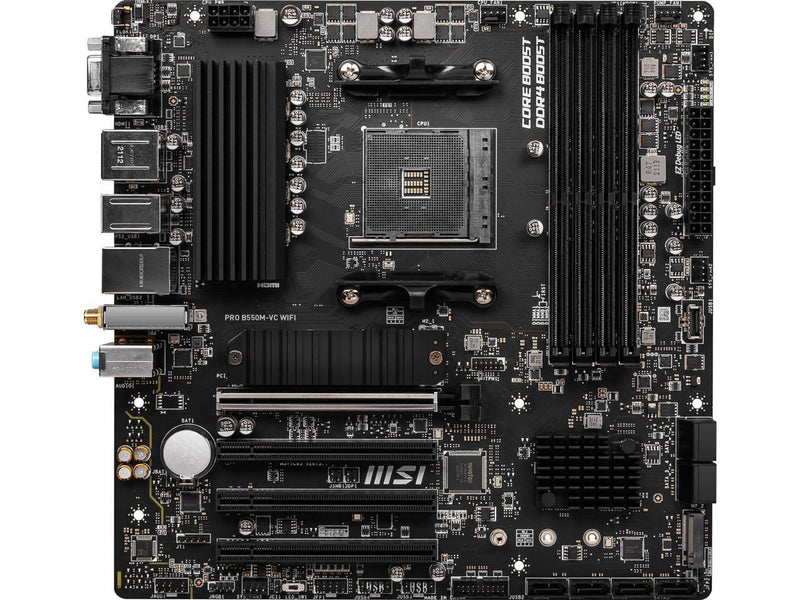 MSI PRO PRO B550M-VC WIFI AM4 AMD B550 SATA 6Gb/s MATX AMD Motherboard