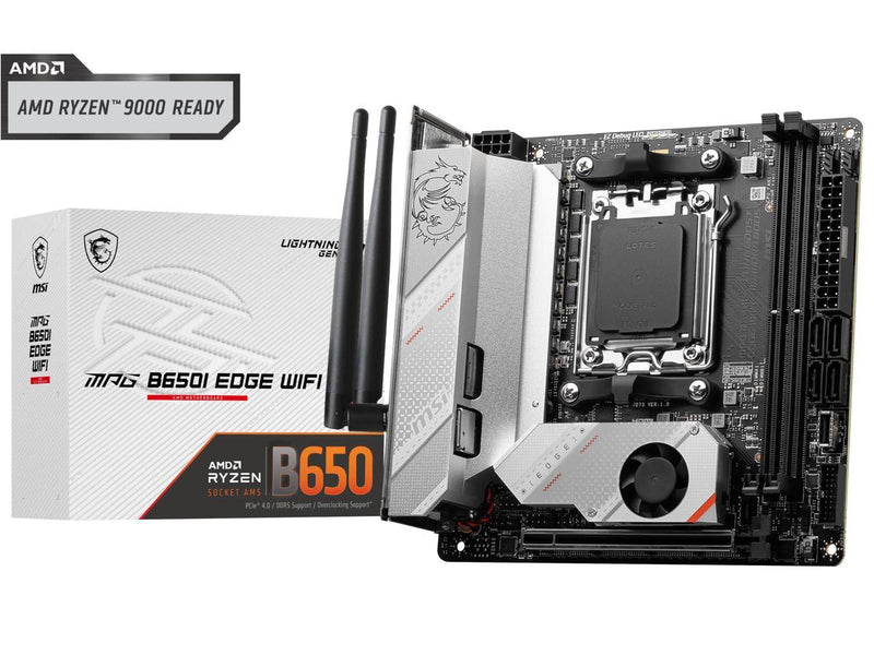 MSI MPG B650I EDGE WIFI AM5 AMD B650 SATA 6Gb/s DDR5 Ryzen 7000 Mini ITX