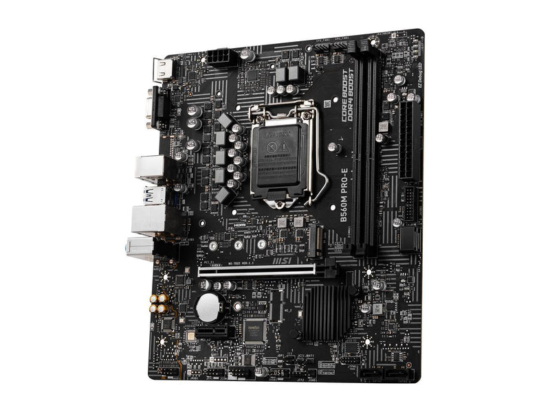 MSI B560M PRO-E LGA 1200 Intel B560 SATA 6Gb/s Micro ATX Intel Motherboard