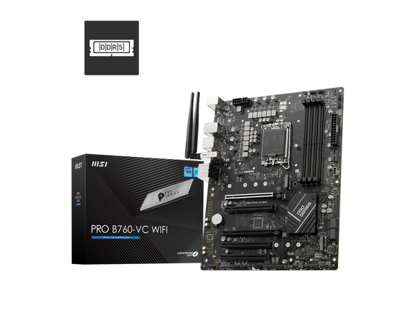 MSI PRO B760-VC WIFI LGA 1700 Intel B760 SATA 6Gb/s ATX Motherboard