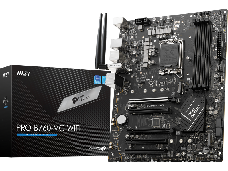 MSI PRO B760-VC WIFI LGA 1700 Intel B760 SATA 6Gb/s ATX Motherboard