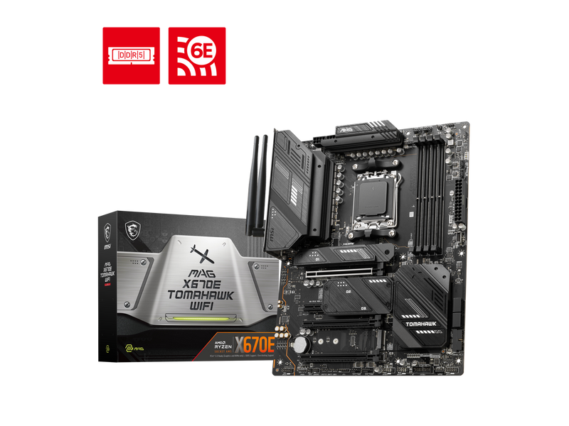 MSI MAG X670E TOMAHAWK WIFI AM5 AMD X670E ATX Motherboard
