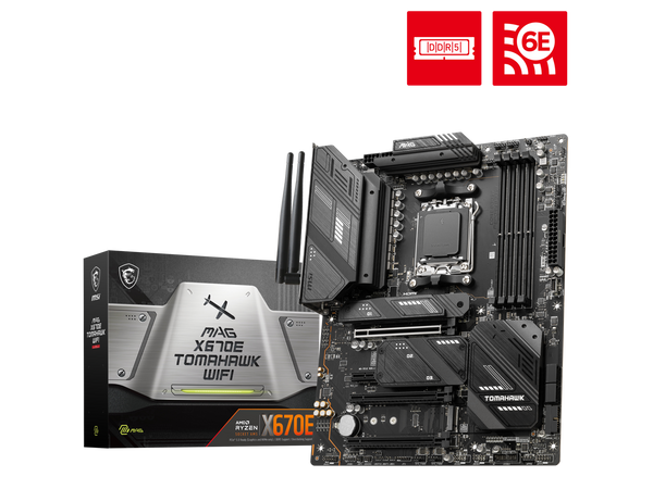 MSI MAG X670E TOMAHAWK WIFI AM5 AMD X670E SATA 6Gb/s ATX Motherboard