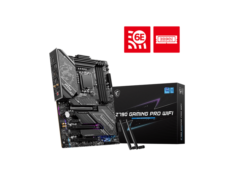 MSI Z790 GAMING PRO WIFI LGA 1700 SATA 6Gb/s DDR5 ATX (280) Motherboards - Intel