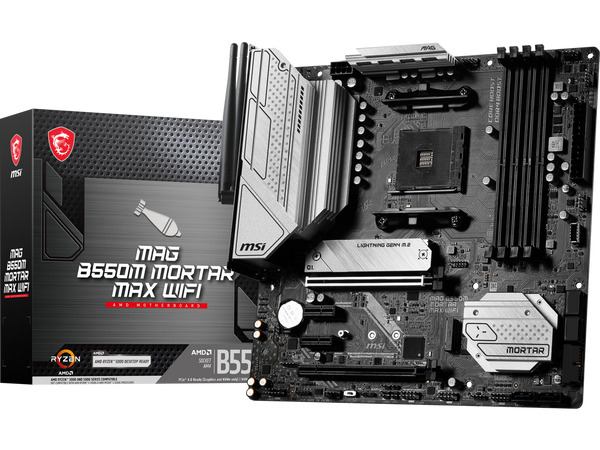 MSI MAG B550M MORTAR MAX WIFI DDR4 AM4 AMD B550 SATA 6Gb/s Micro-ATX Wi-Fi 6E