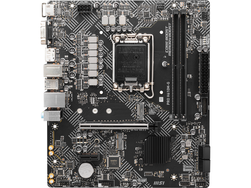 MSI PRO H610M-G LGA 1700 Intel H610 SATA 6Gb/s Micro ATX Motherboard 2x DDR5