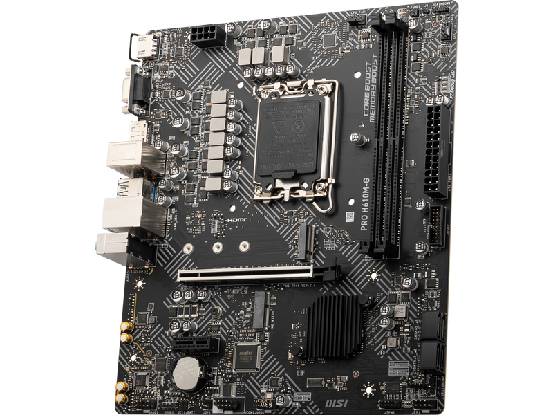 MSI PRO H610M-G LGA 1700 Intel H610 SATA 6Gb/s Micro ATX Motherboard 2x DDR5