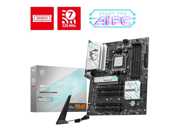 MSI B840 GAMING PLUS WIFI AM5 AMD B840 SATA 6Gb/s 2.5G Network Wi-Fi 7 DDR5 Dual