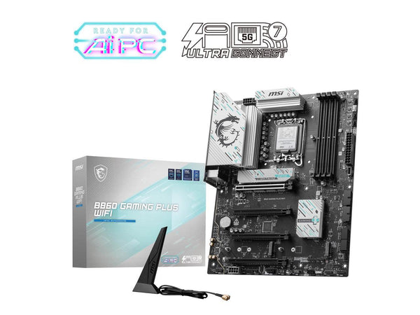 MSI B860 GAMING PLUS WIFI LGA 1851 Intel B860 SATA 6Gb/s Wi-Fi 7 DDR5 PCI-E x16