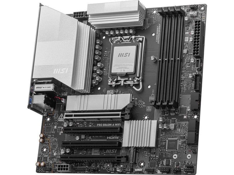 MSI PRO B860M-A WIFI LGA 1851 Intel B860 SATA 6Gb/s DDR5 PCI-E x16 slot M.2