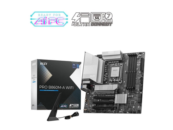 MSI PRO B860M-A WIFI LGA 1851 Intel B860 SATA 6Gb/s DDR5 PCI-E x16 slot M.2