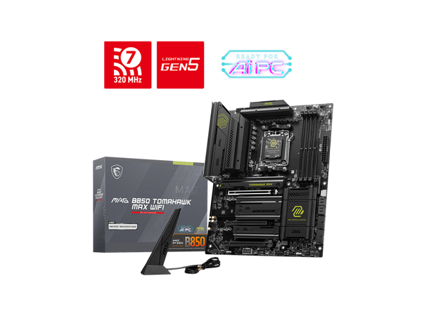 MSI MAG B850 TOMAHAWK MAX WIFI AM5 AMD B850 SATA 6Gb/s 5G Network Wi-Fi7 DDR5