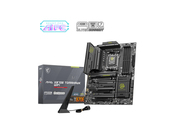 MSI MAG MAG X870E TOMAHAWK WIFI AM5 AMD X870E SATA 6Gb/s M.2 DDR5 Wi-Fi 7 5G LAN