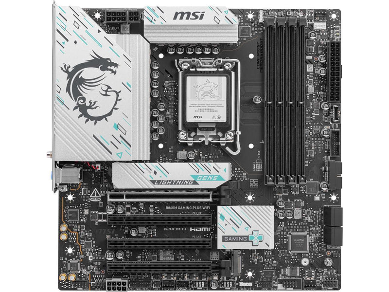 MSI B860M GAMING PLUS WIFI LGA 1851 Intel B860 SATA 6Gb/s DDR5 PCI-E x16 slot
