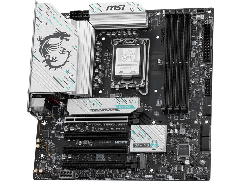 MSI B860M GAMING PLUS WIFI LGA 1851 Intel B860 SATA 6Gb/s DDR5 PCI-E x16 slot