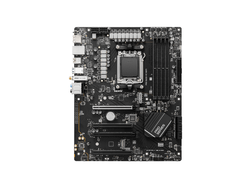 MSI PRO PRO B650-VC WIFI AM5 AMD B650 SATA 6Gb/s DDR5 ATX (22) Motherboards -