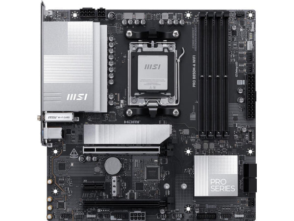 MSI PRO B850M-A WIFI AM5 , Wi-FI 7, 5G LAN, SATA 6Gbps, Bluetooth 5.4, double