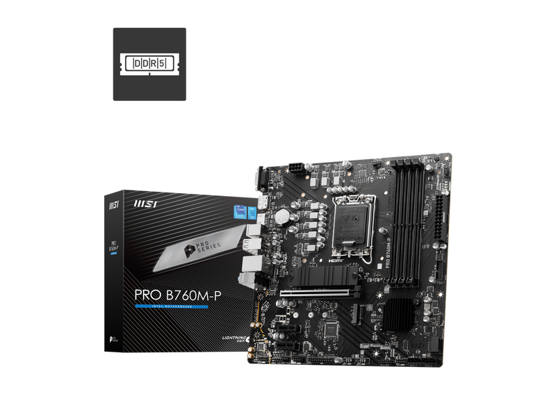 MSI PRO B760M-P LGA 1700 Intel B760 SATA 6Gb/s Micro ATX Motherboard