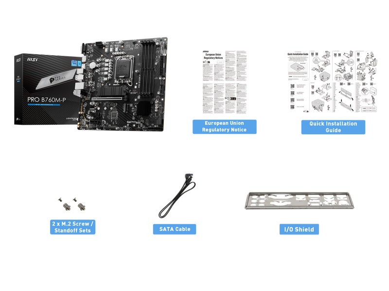 MSI PRO B760M-P LGA 1700 Intel B760 SATA 6Gb/s Micro ATX Motherboard