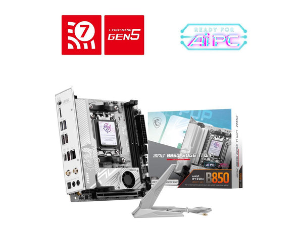 MSI MPG B850I EDGE TI WIFI AM5 Dual Channel DDR5 8200+ MT/s (OC) SATA 6GB