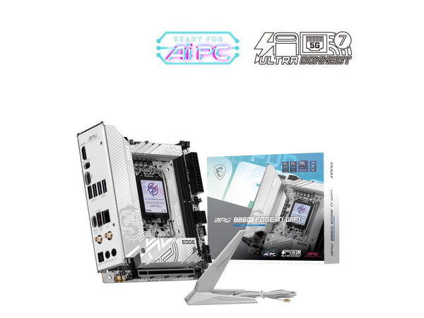 MSI MPG B860I EDGE TI WIFI Intel LGA 1851 Mini-ITX motherboard - White