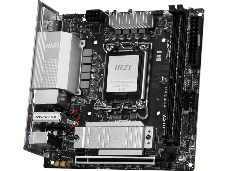 MSI PRO H810I WIFI MINI ITX LGA 1851 DDR5 WIFI 7 Bluetooth 5.4 Motherboard
