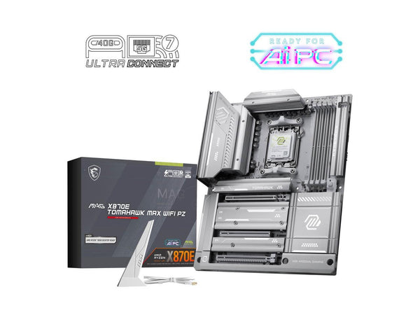 MSI MAG X870E TOMAHAWK MAX WIFI PZ AM5 AMD X870E Back Connect Motherboard, SATA