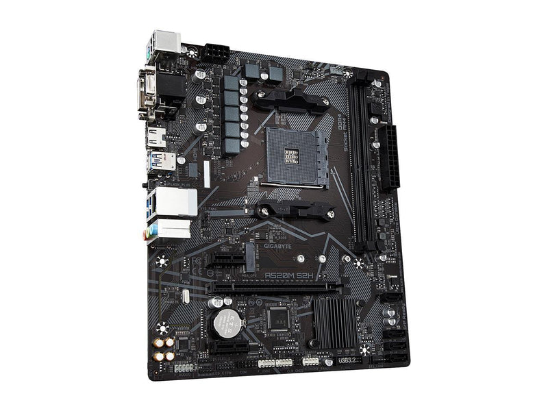 Gigabyte A520M S2H (AMD Ryzen AM4/MicroATX/4+3 Phases Digital PWM/Gigabyte