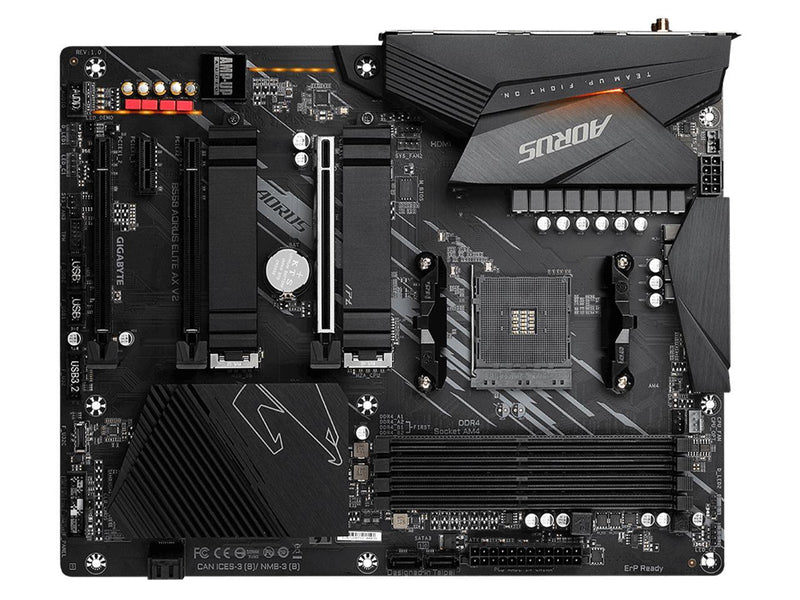 Gigabyte B550 AORUS ELITE AX V2 (AMD Ryzen 5000/B550/ATX/True 12+2 Phases