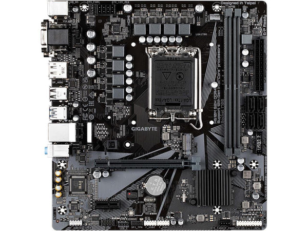 GIGABYTE H610M S2H DDR4 H610 Intel LGA 1700 Micro ATX Motherboard with DDR4,