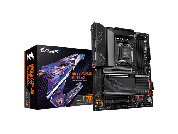 GIGABYTE B650 AORUS ELITE AX AM5 LGA 1718 AMD B650 ATX Motherboard DDR5, M.2,