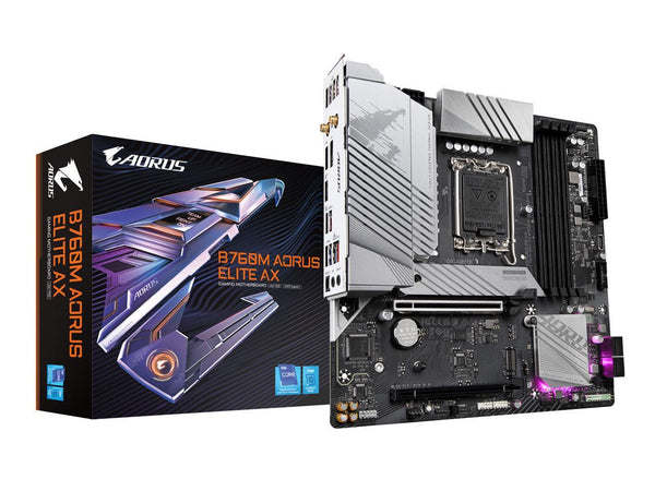 GIGABYTE B760M AORUS ELITE AX LGA 1700 Intel B760 M-ATX Motherboard with DDR5,