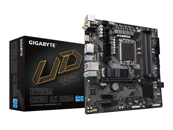 GIGABYTE B760M DS3H AX DDR4 LGA 1700 Intel B760 M-ATX Motherboard with DDR4,