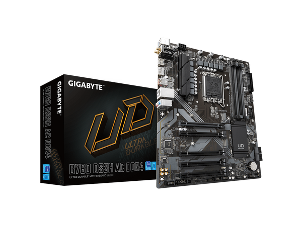 GIGABYTE B760 DS3H AC DDR4 LGA 1700 Intel B760 ATX Motherboard with DDR4, M.2,