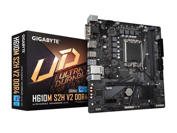 GIGABYTE H610M S2H V2 DDR4 H610 Intel LGA 1700 Micro ATX Motherboard with DDR4,