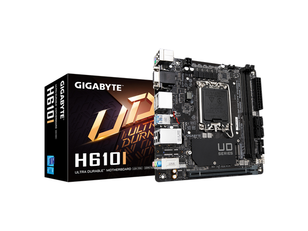 GIGABYTE H610I H610 Intel LGA 1700 Mini-ITX Motherboard with DDR5, Single M.2,