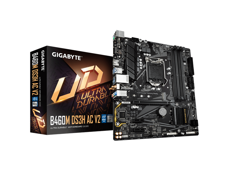 GIGABYTE B460M DS3H AC V2-Y1 LGA 1200 Intel B460 SATA 6Gb/s Micro ATX Intel