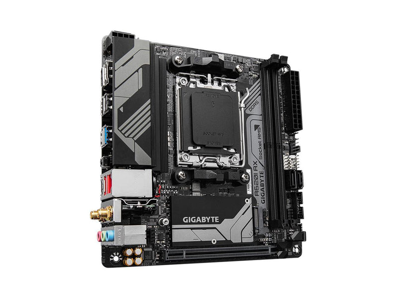 GIGABYTE A620I AX AM5 LGA 1718 AMD A620 Mini-ITX Motherboard, DDR5, Single M.2,