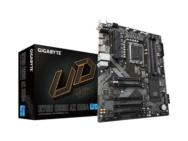 GIGABYTE B760 DS3H AX DDR4 LGA 1700 Intel B760 ATX Motherboard with DDR4, M.2,