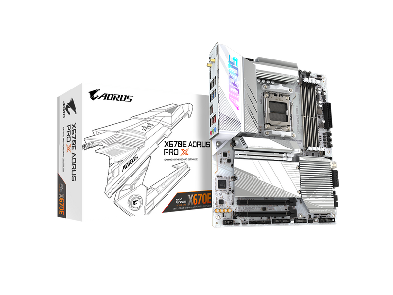 GIGABYTE X670E AORUS PRO X  AM5 LGA 1718 AMD X670E ATX Motherboard with 5-Year