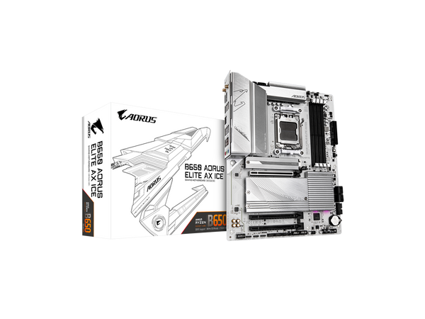 GIGABYTE B650 AORUS ELITE AX ICE AM5 LGA 1718 AMD B650 ATX Motherboard with